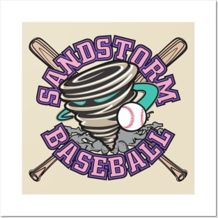 Sandstorm Baseball Logo Posters and Art